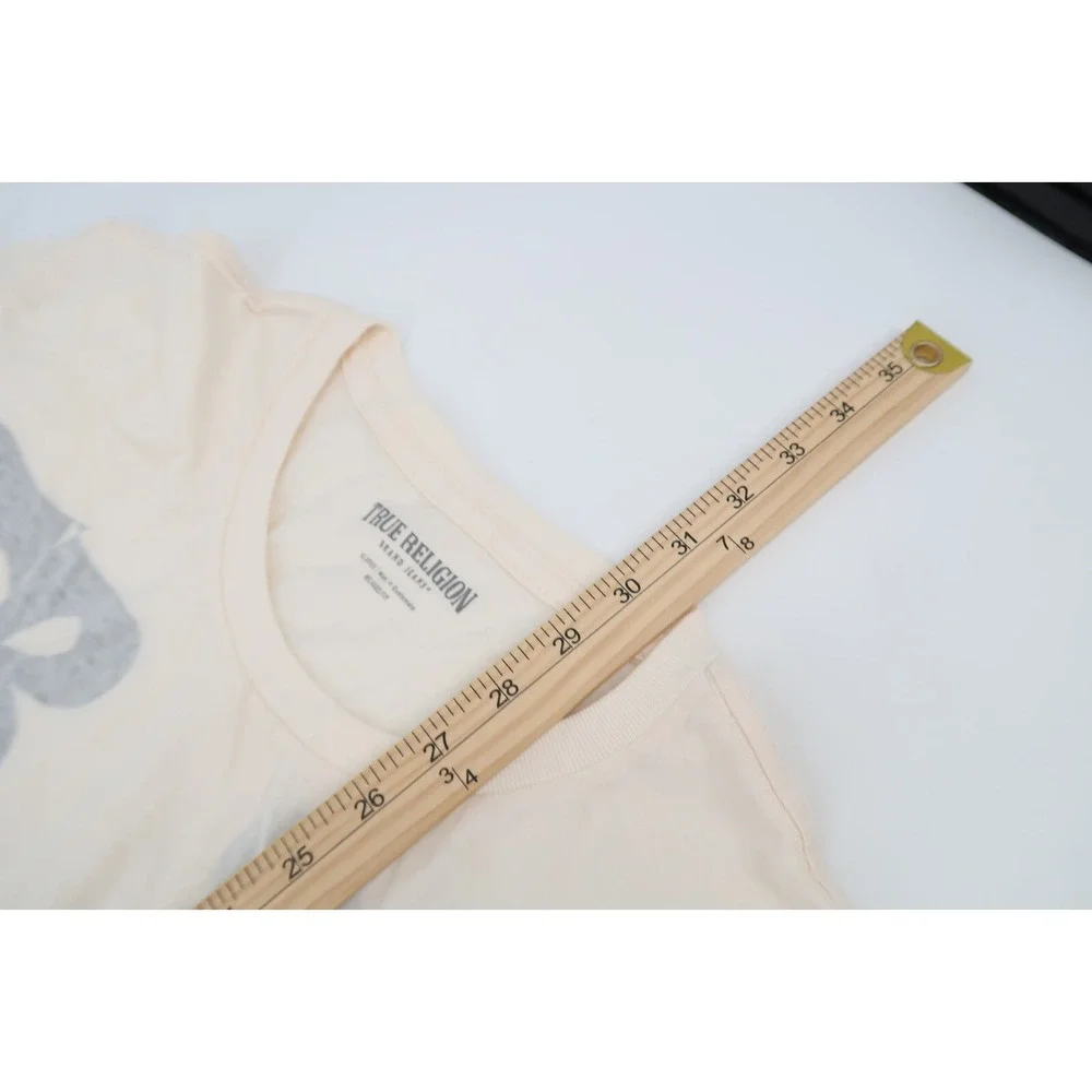 True Religion Men's Winter White Push Print Tee T-Shirt Size XL Relaxed Fit New‎